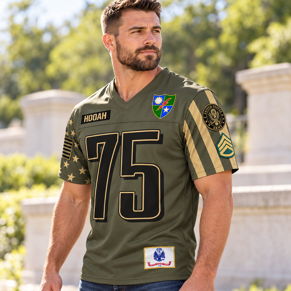 Personalized Jersey Football Military Armed Forces Shirt Gift For Veteran Soldier K1702 MT2