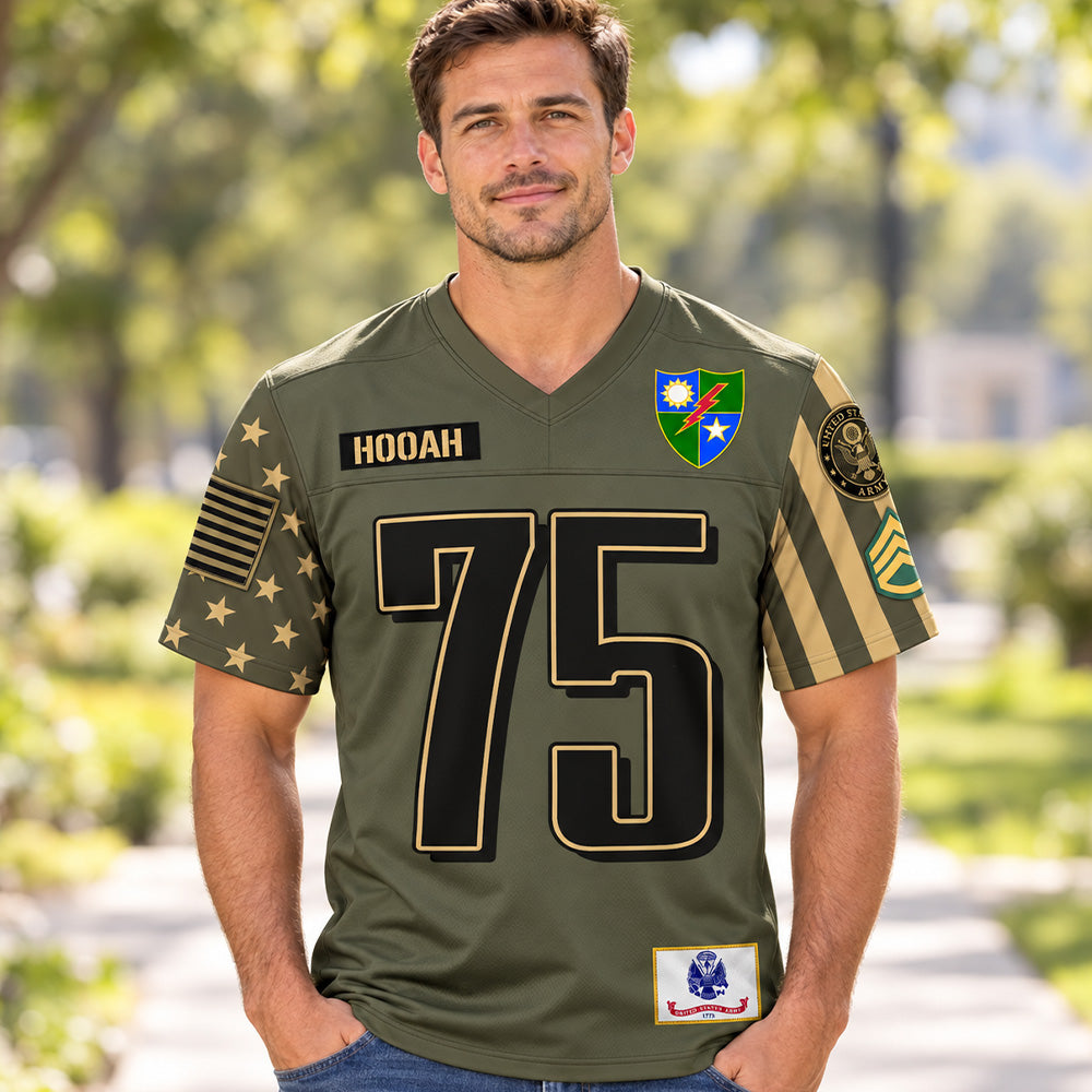 Personalized Jersey Football Military Armed Forces Shirt Gift For Veteran Soldier K1702 MT2