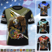 Custom All Over Print Shirt Eagle US Veteran Military All Gave Some Some Gave All 250th Anniversary K1702 MT2