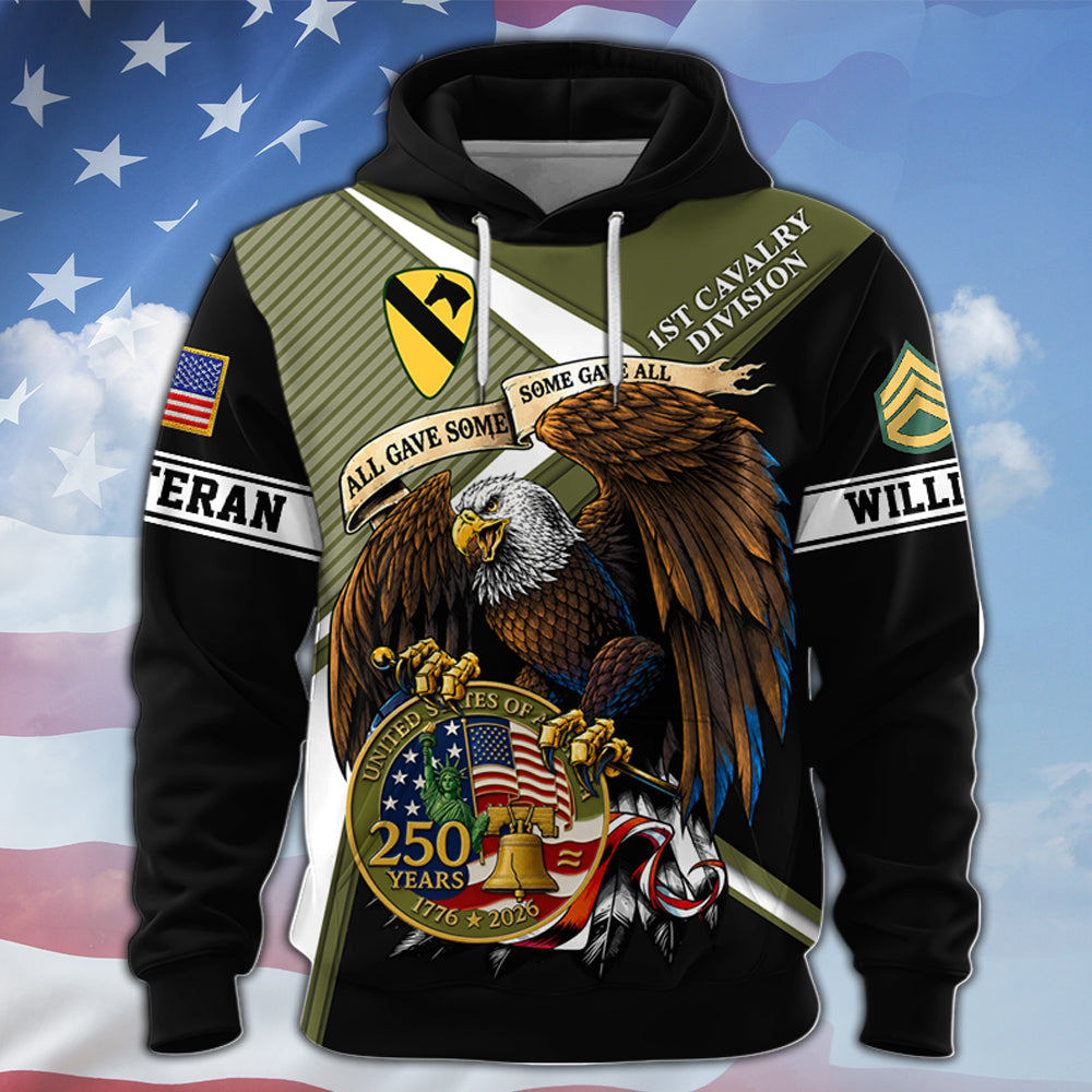 Custom All Over Print Shirt Eagle US Veteran Military All Gave Some Some Gave All 250th Anniversary K1702 MT2