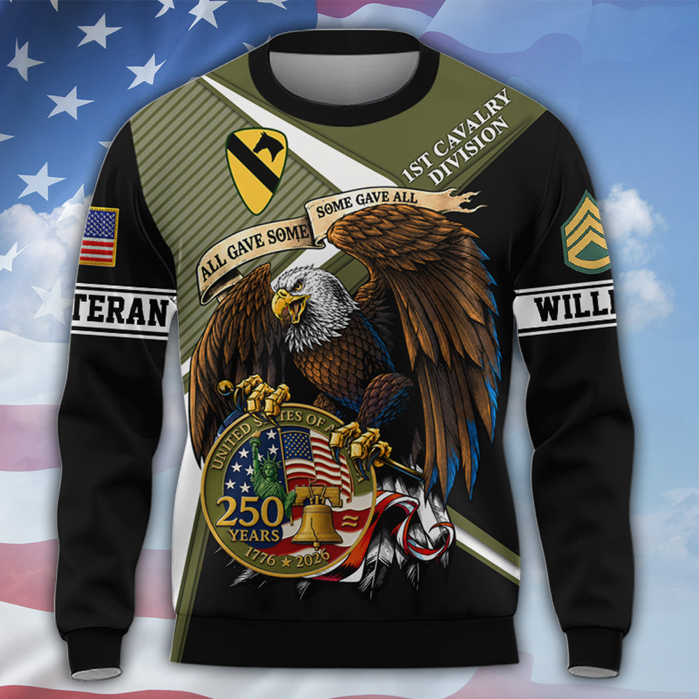 Custom All Over Print Shirt Eagle US Veteran Military All Gave Some Some Gave All 250th Anniversary K1702 MT2