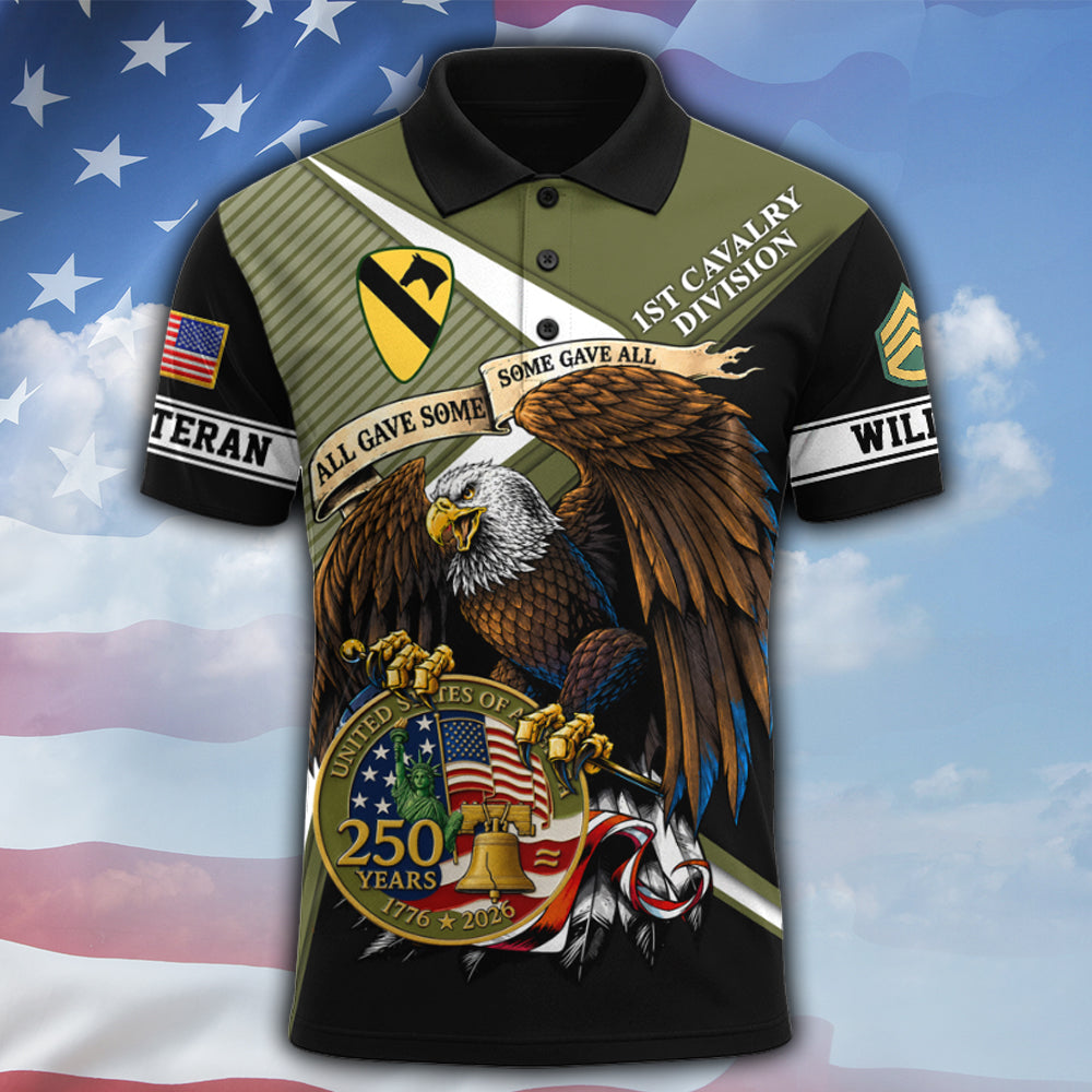 Custom All Over Print Shirt Eagle US Veteran Military All Gave Some Some Gave All 250th Anniversary K1702 MT2