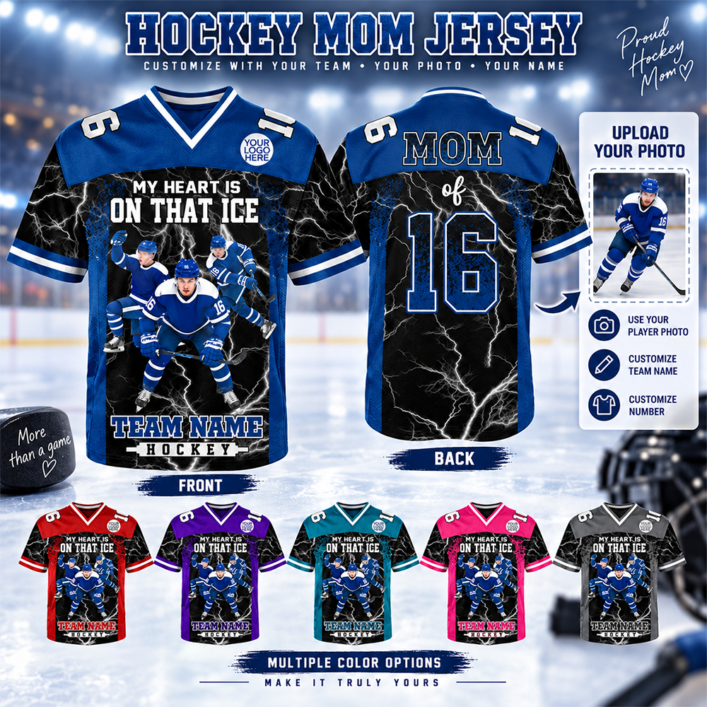 Custom My Heart Is On That Field Hockey Shirt, Gift For Hockey Lovers L0411 Hv01