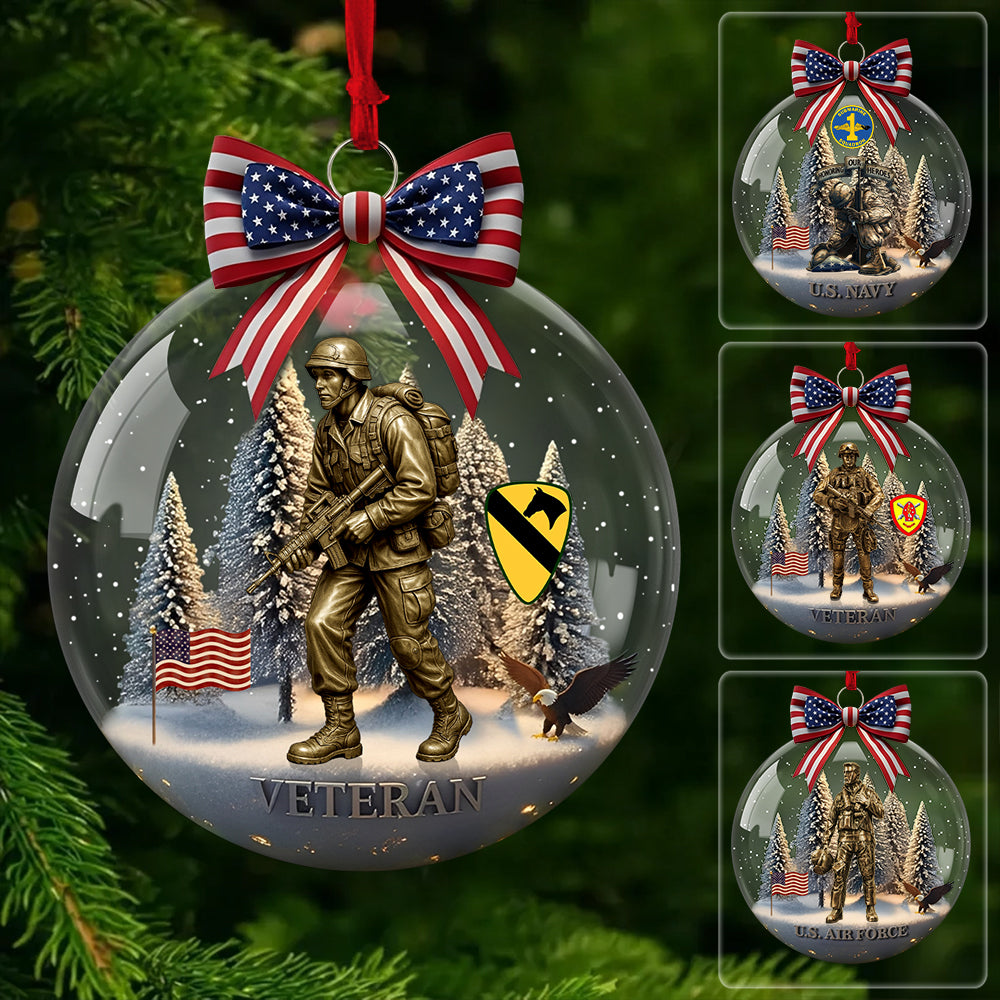 Military Veteran Ornament - Personalized Gifts For Veterans Christmas Ornament K1702 Trhn