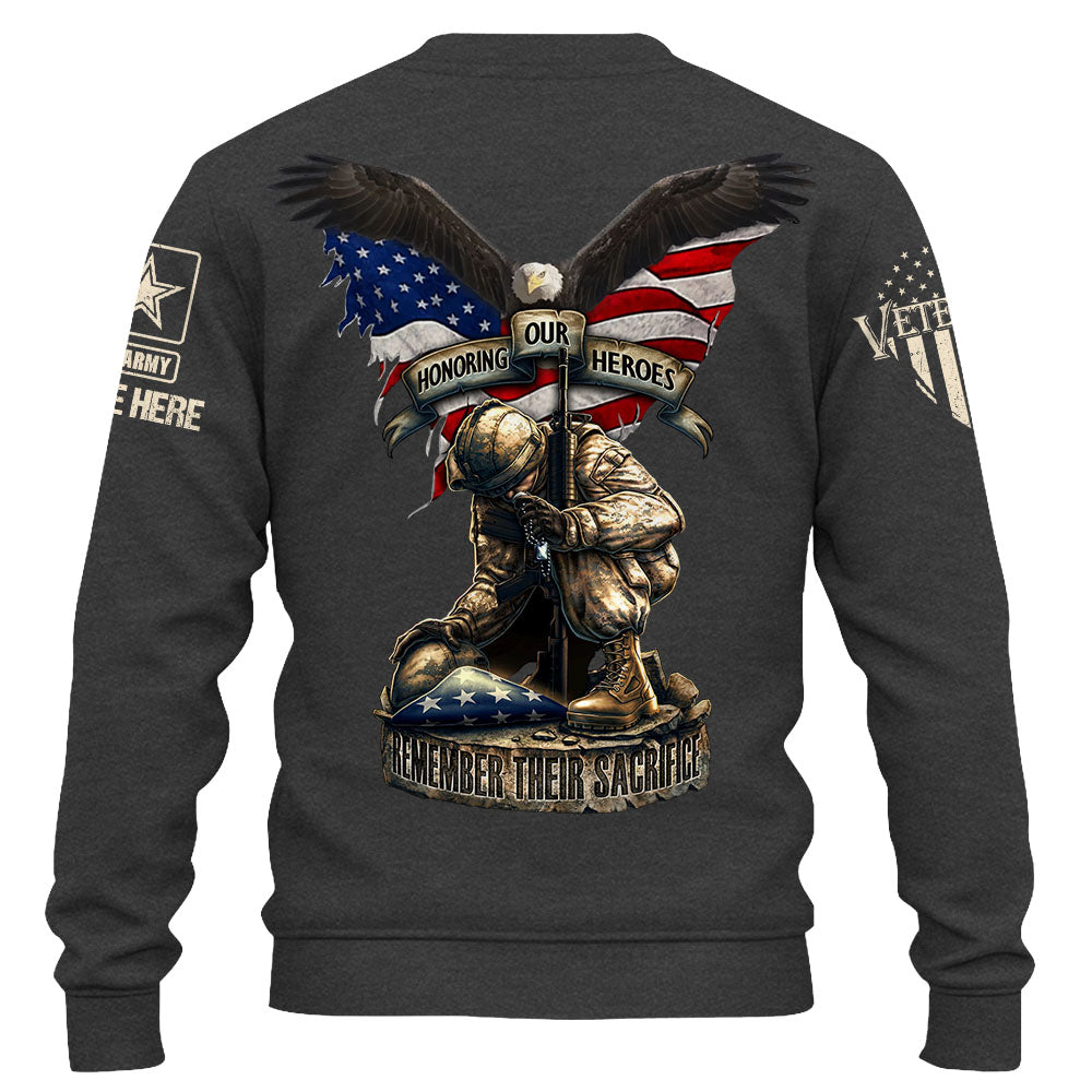 Personalized Shirt Honoring Our Heroes Remember Their Sacrifice Custom Gift For Veterans K1702 Trhn