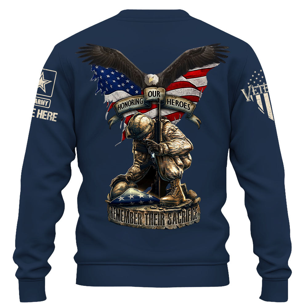 Personalized Shirt Honoring Our Heroes Remember Their Sacrifice Custom Gift For Veterans K1702 Trhn