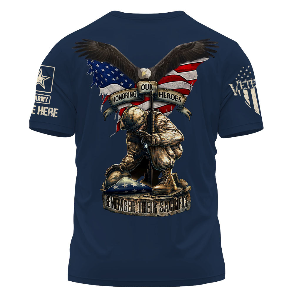 Personalized Shirt Honoring Our Heroes Remember Their Sacrifice Custom Gift For Veterans K1702 Trhn
