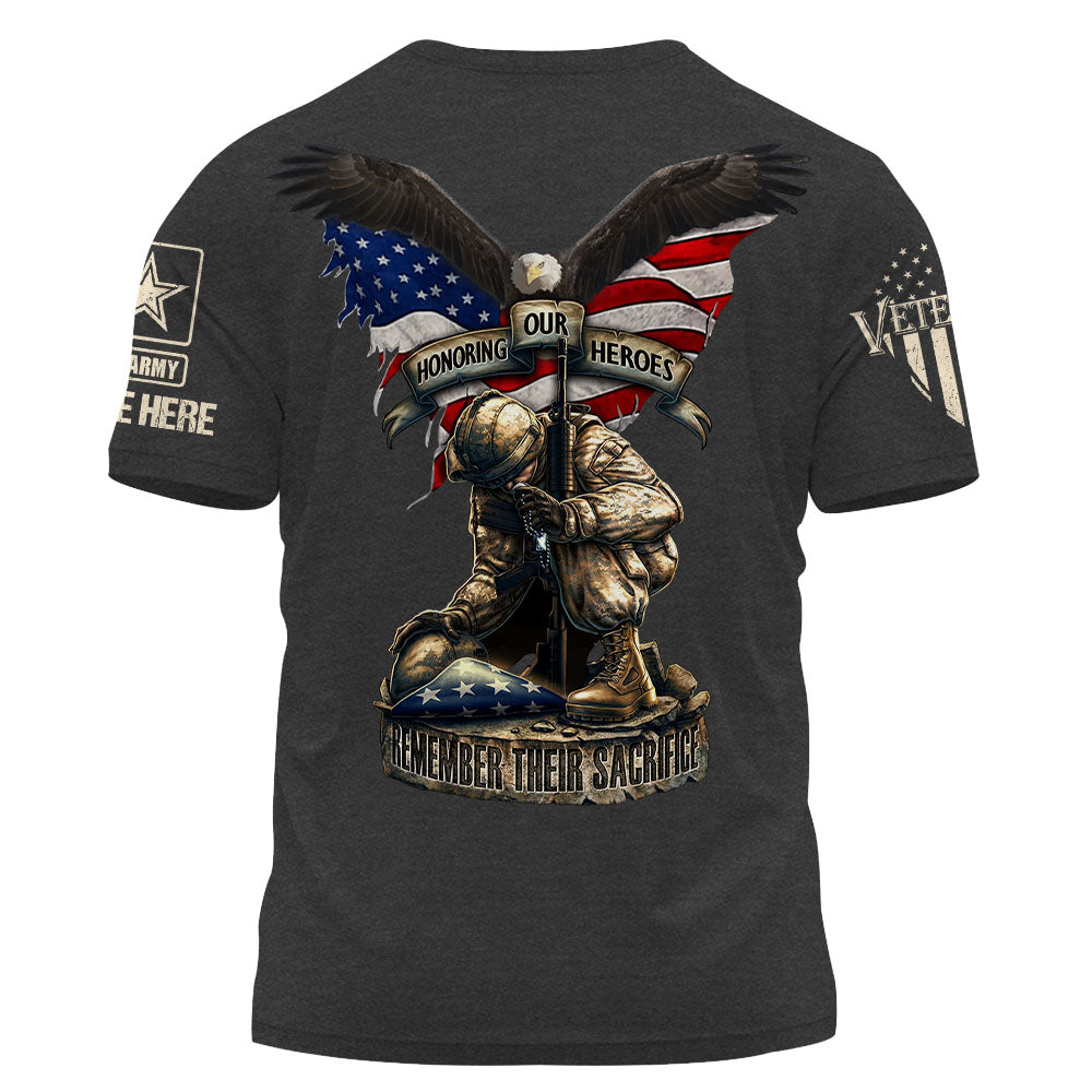 Personalized Shirt Honoring Our Heroes Remember Their Sacrifice Custom Gift For Veterans K1702 Trhn