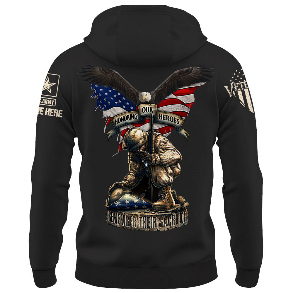 Personalized Shirt Honoring Our Heroes Remember Their Sacrifice Custom Gift For Veterans K1702 Trhn