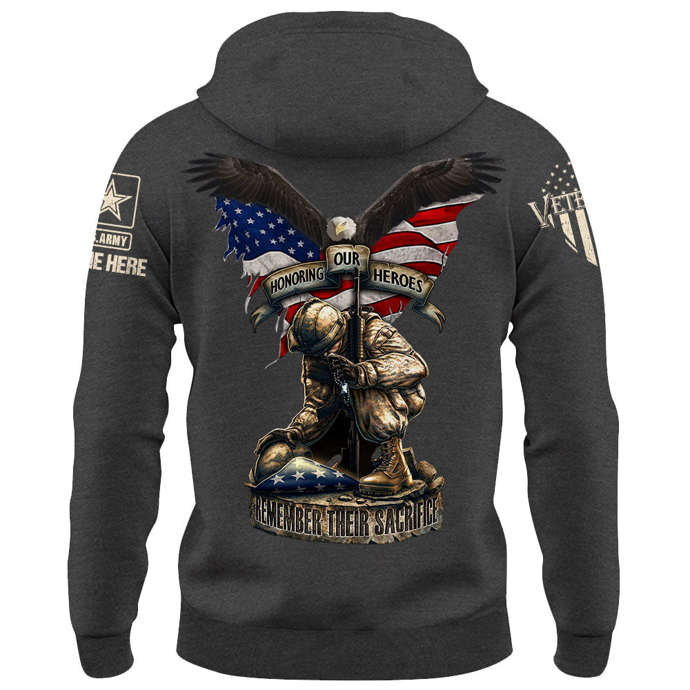 Personalized Shirt Honoring Our Heroes Remember Their Sacrifice Custom Gift For Veterans K1702 Trhn