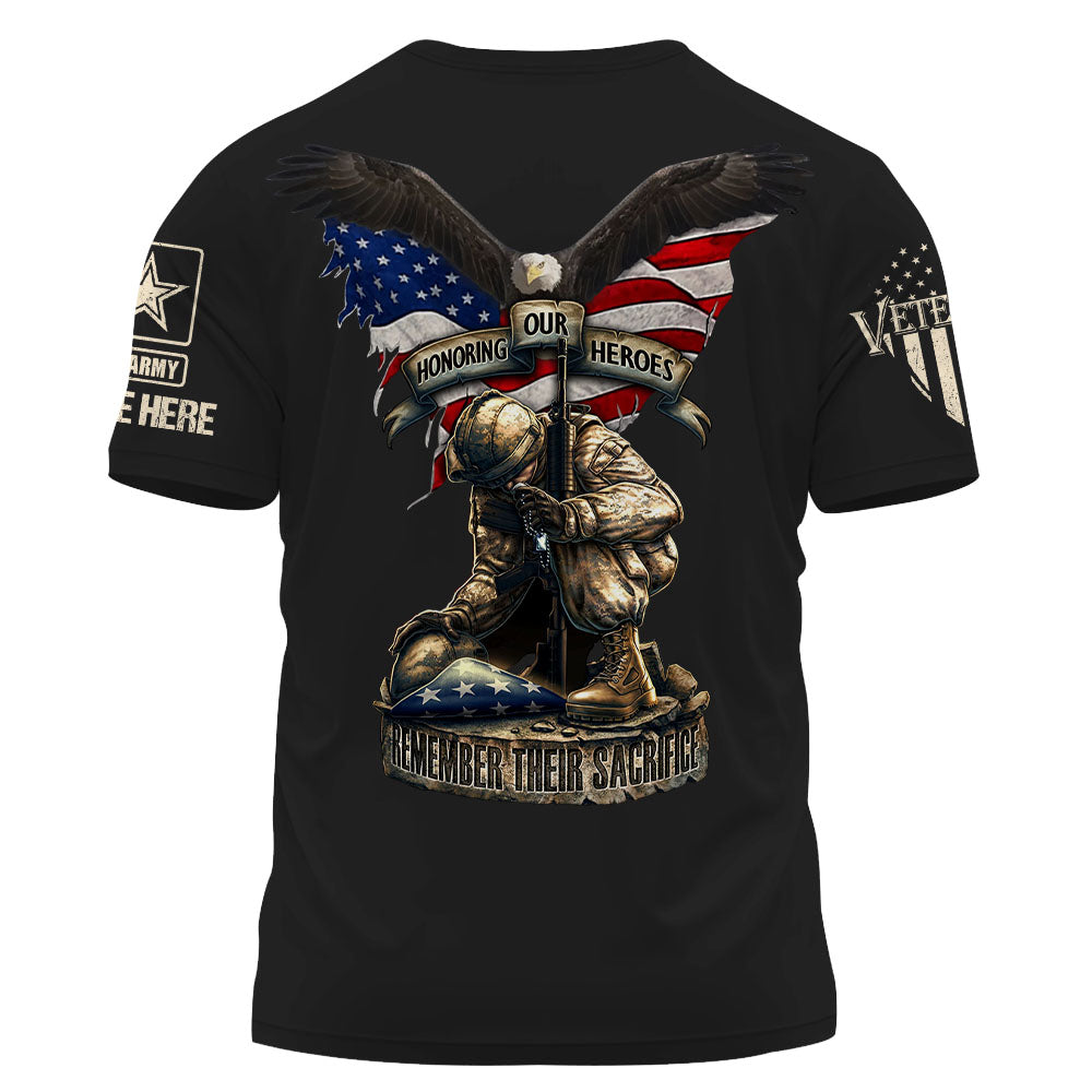 Personalized Shirt Honoring Our Heroes Remember Their Sacrifice Custom Gift For Veterans K1702 Trhn