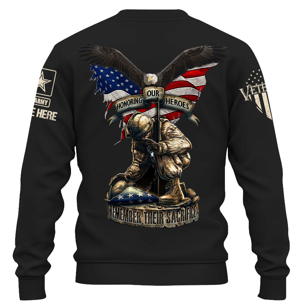 Personalized Shirt Honoring Our Heroes Remember Their Sacrifice Custom Gift For Veterans K1702 Trhn