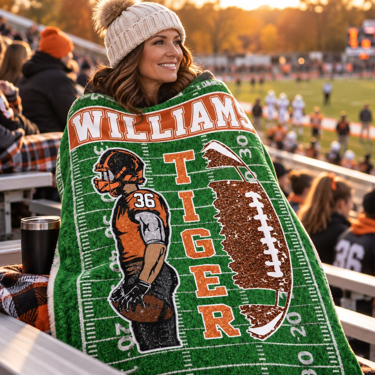 Personalized Football Team Blanket, Football Blanket, Team Football Gift Blanket Na02 T24