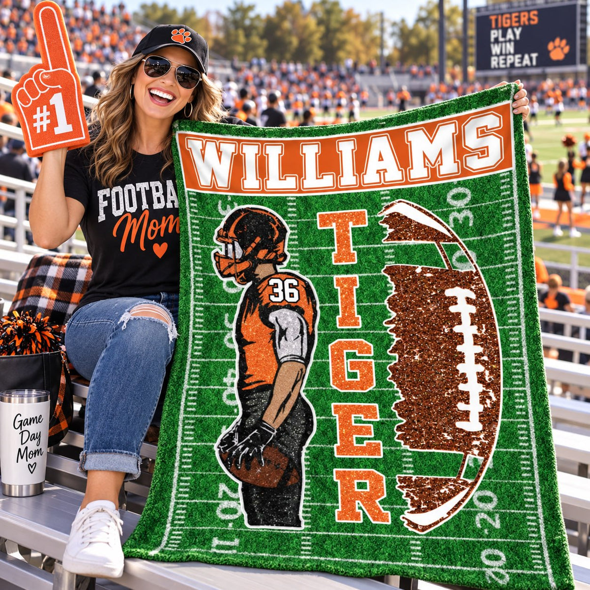 Personalized Football Team Blanket, Football Blanket, Team Football Gift Blanket Na02 T24