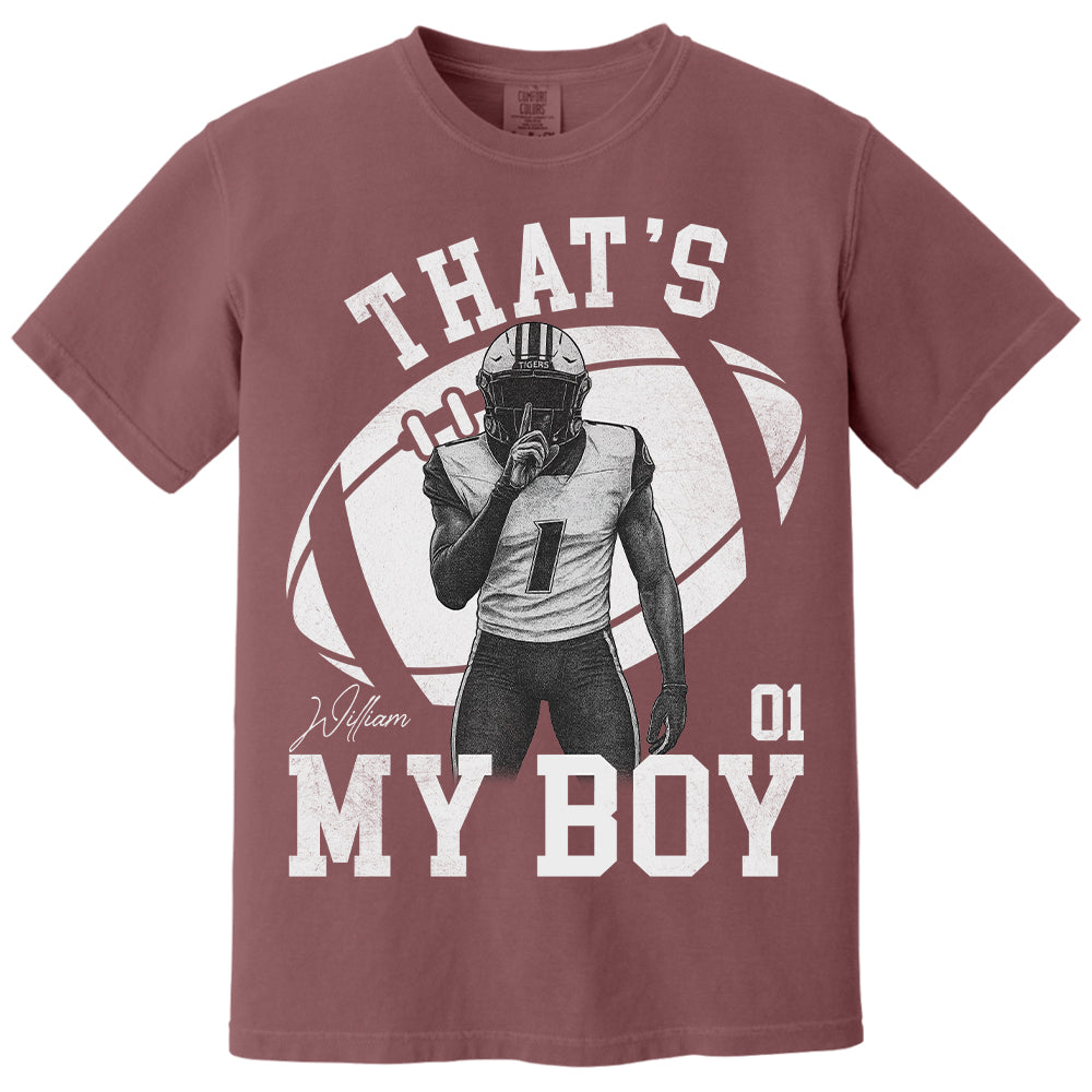 That’s My Boy - Washed Tee Retro Bootleg Shirt - Custom Photo Football Players - Gift For Sport Family T1807 T24