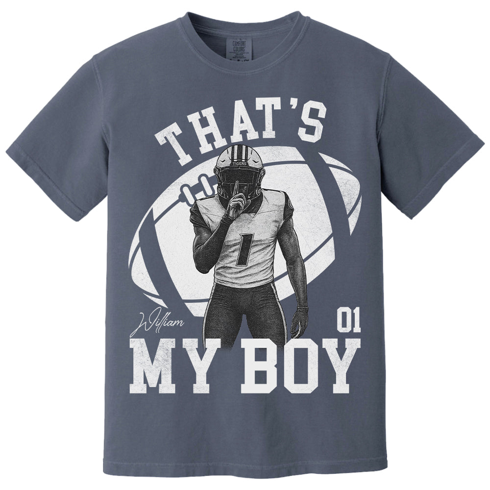 That’s My Boy - Washed Tee Retro Bootleg Shirt - Custom Photo Football Players - Gift For Sport Family T1807 T24