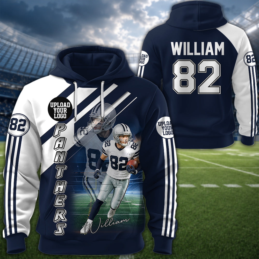 Custom Photo Football All Over Print Shirt For Football Family Game Day Shirt K1702 MT2