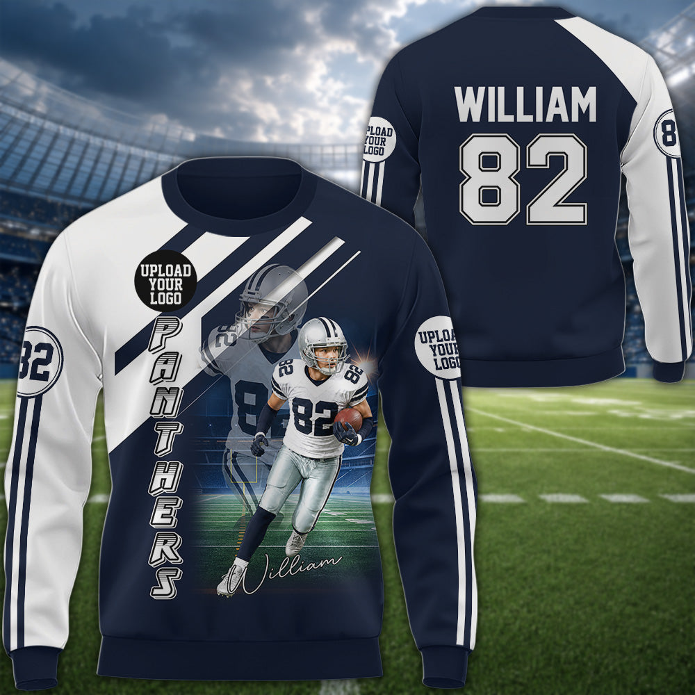 Custom Photo Football All Over Print Shirt For Football Family Game Day Shirt K1702 MT2