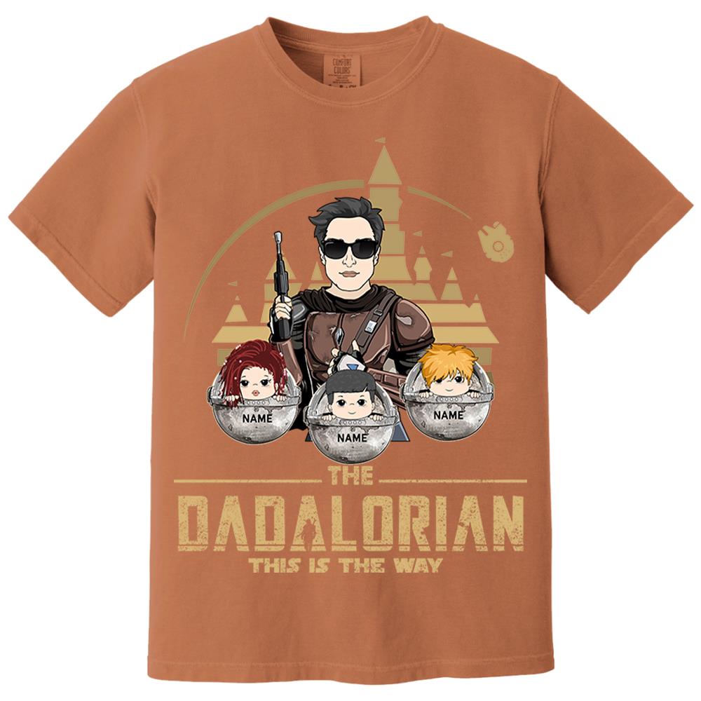 The Dadalorian This Is The Way Custom Shirt For Dad, Father Day Gifts for Dad Funny Dad Tshirt Cool Daddy Nh00