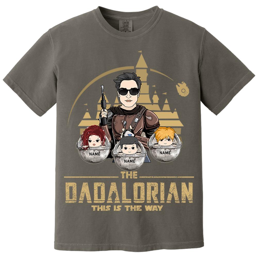 The Dadalorian This Is The Way Custom Shirt For Dad, Father Day Gifts for Dad Funny Dad Tshirt Cool Daddy Nh00