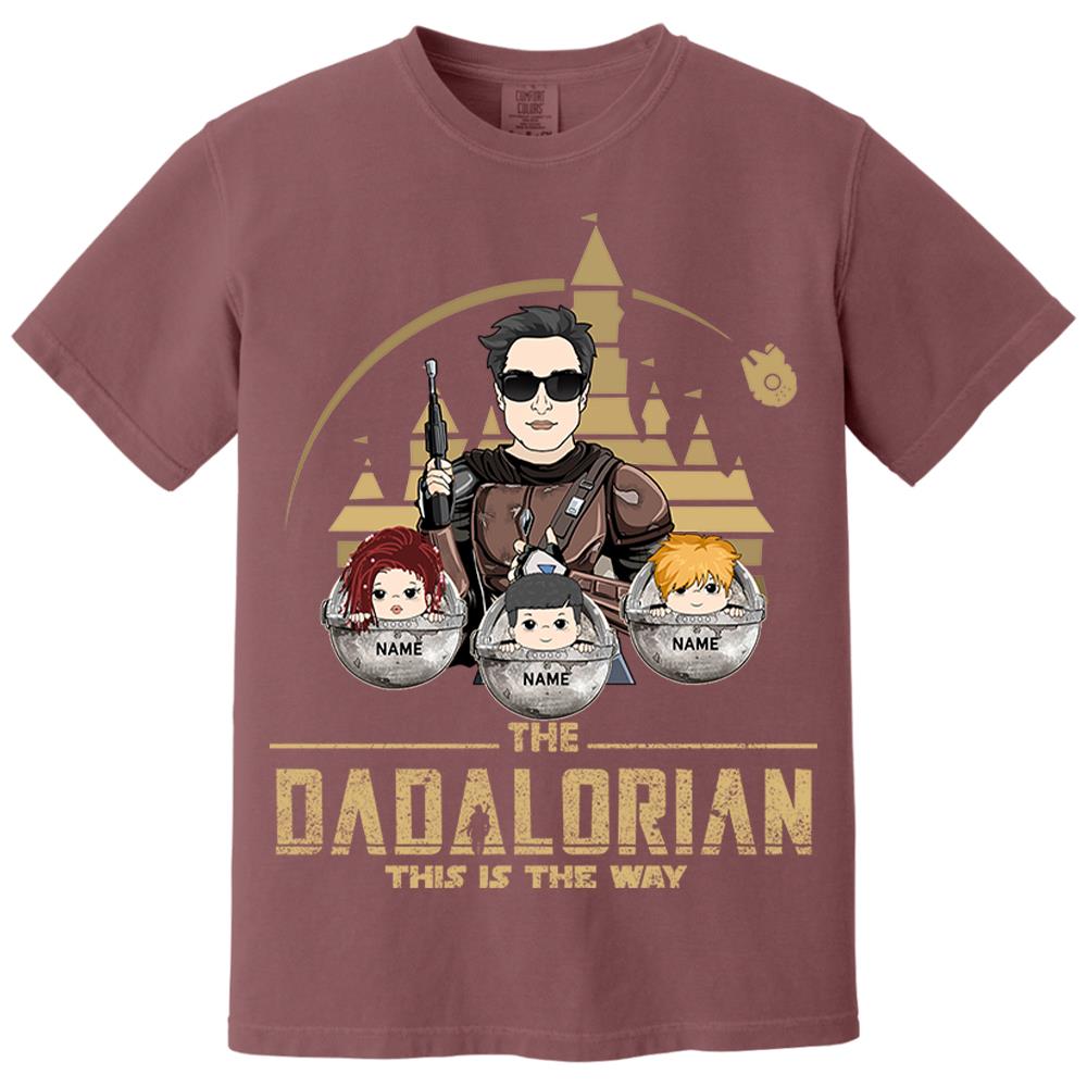 The Dadalorian This Is The Way Custom Shirt For Dad, Father Day Gifts for Dad Funny Dad Tshirt Cool Daddy Nh00