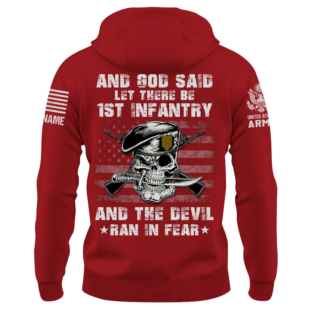 Personalized Shirt And God Said Let There Be Infantry Gift For Veterans K1702