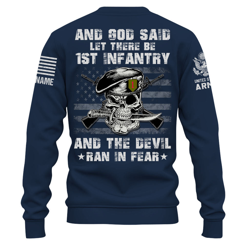 Personalized Shirt And God Said Let There Be Infantry Gift For Veterans K1702