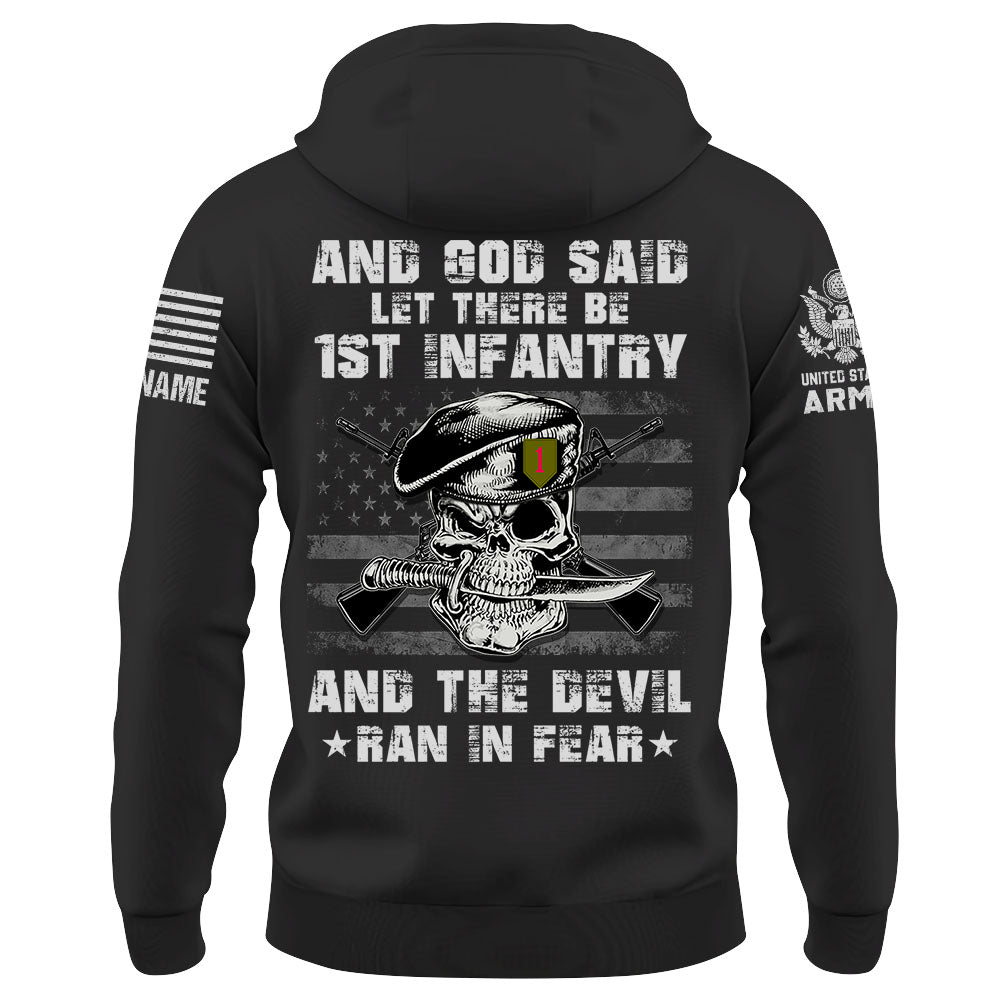 Personalized Shirt And God Said Let There Be Infantry Gift For Veterans K1702