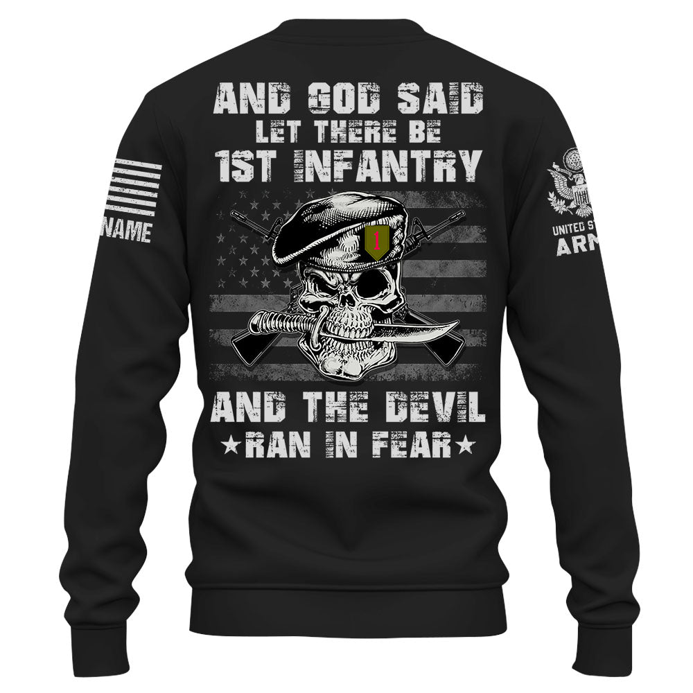 Personalized Shirt And God Said Let There Be Infantry Gift For Veterans K1702
