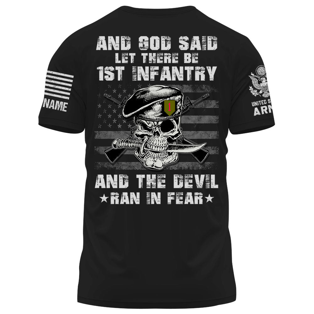 Personalized Shirt And God Said Let There Be Infantry Gift For Veterans K1702