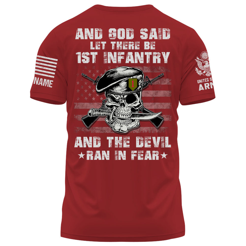 Personalized Shirt And God Said Let There Be Infantry Gift For Veterans K1702