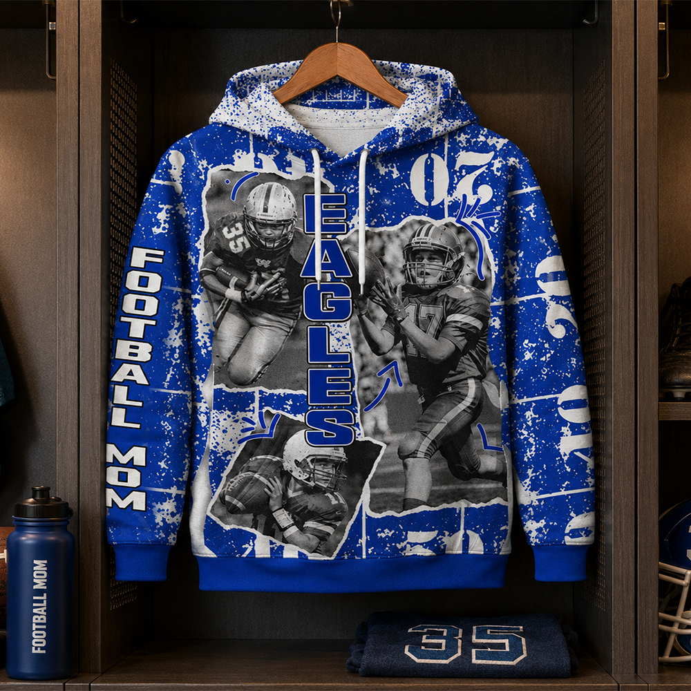 Custom Photo Football Game Day Personalized All Over Print Shirt Custom Team Name K1702 Hv01
