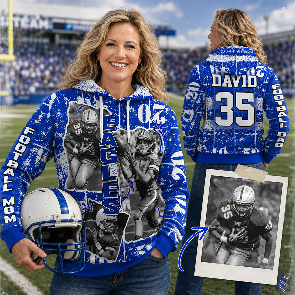 Custom Photo Football Game Day Personalized All Over Print Shirt Custom Team Name K1702 Hv01