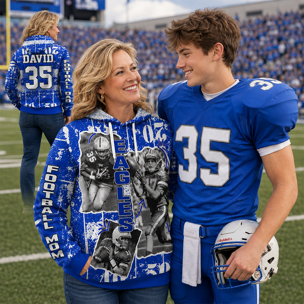 Custom Photo Football Game Day Personalized All Over Print Shirt Custom Team Name K1702 Hv01
