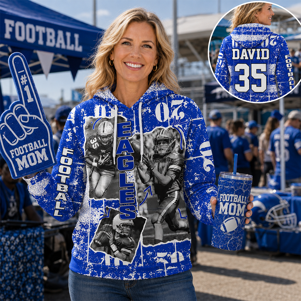 Custom Photo Football Game Day Personalized All Over Print Shirt Custom Team Name K1702 Hv01
