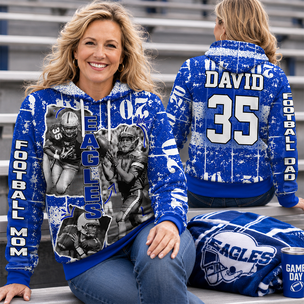 Custom Photo Football Game Day Personalized All Over Print Shirt Custom Team Name K1702 Hv01
