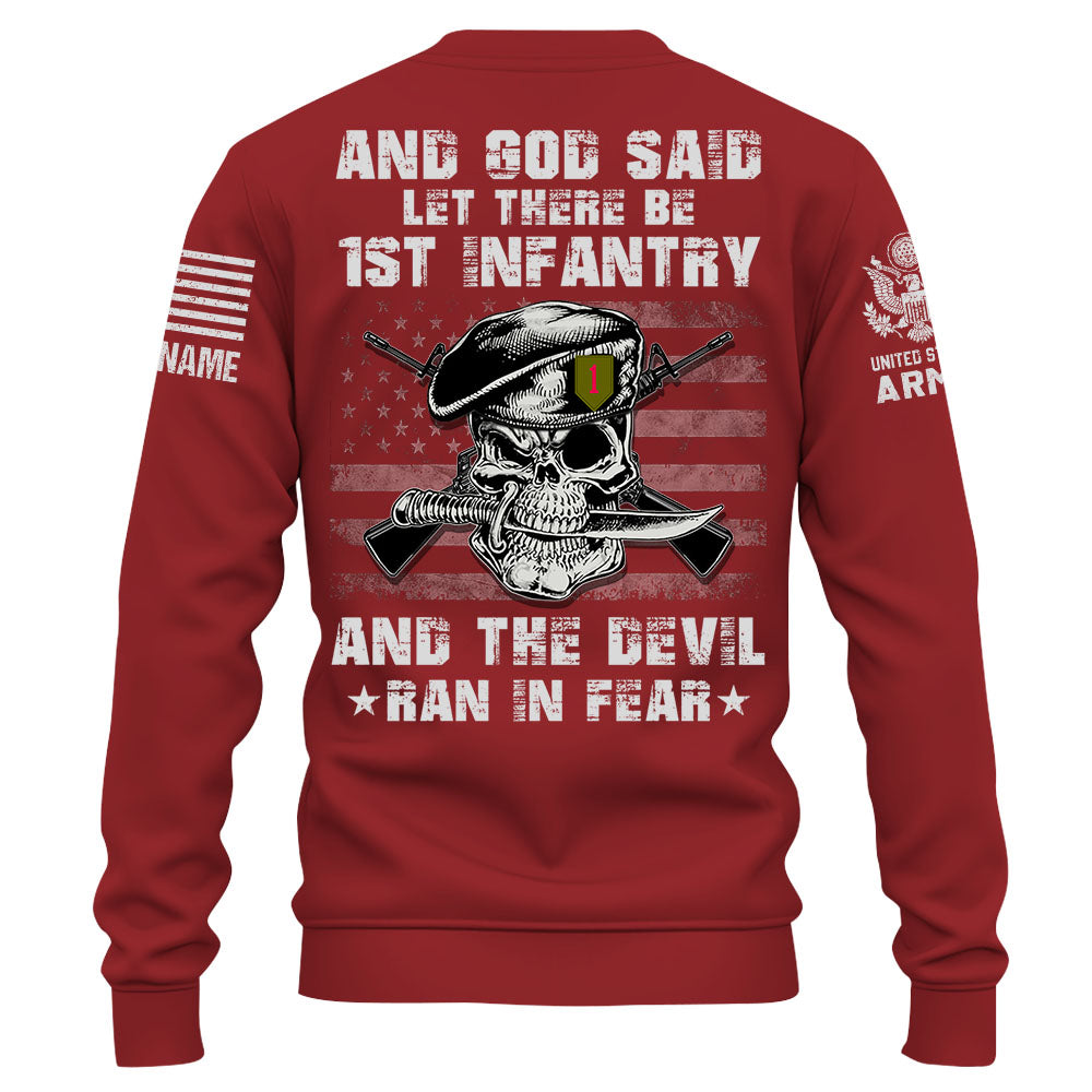Personalized Shirt And God Said Let There Be Infantry Gift For Veterans K1702