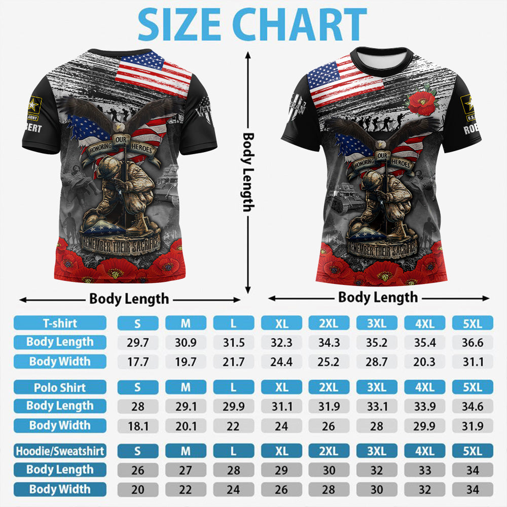 Personalized All Over Print Remember Their Sacrifice Shirt Memorial Day Shirt Gift For Veteran K1702 Trhn