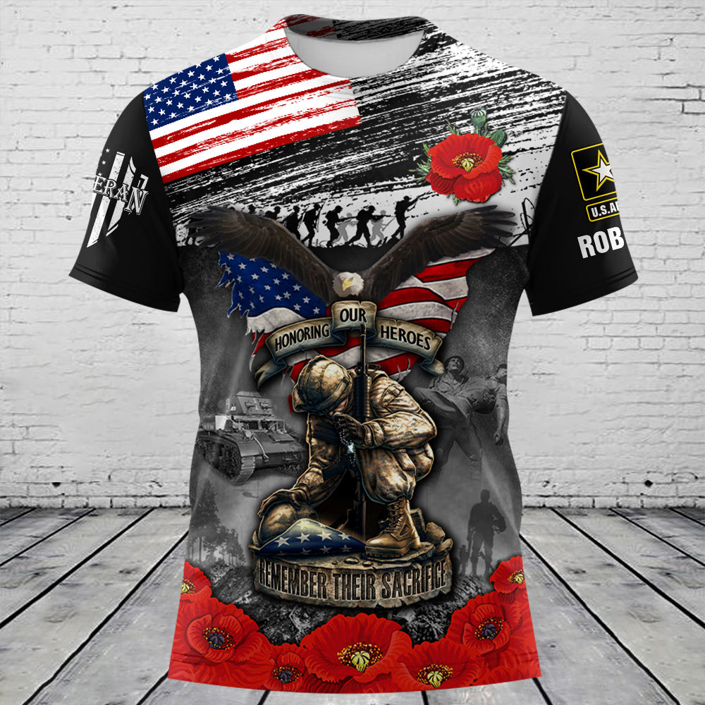 Personalized All Over Print Remember Their Sacrifice Shirt Memorial Day Shirt Gift For Veteran K1702 Trhn