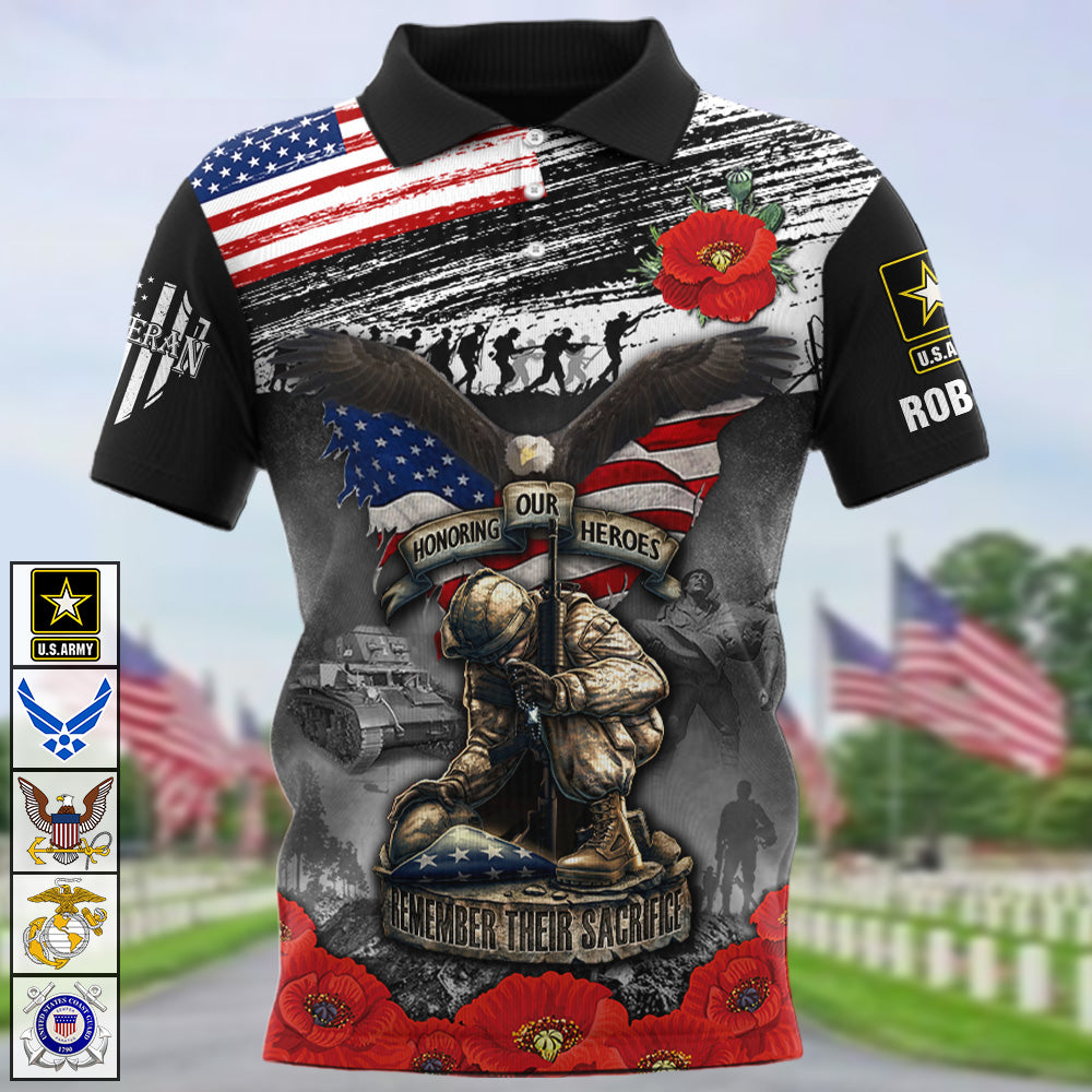 Personalized All Over Print Remember Their Sacrifice Shirt Memorial Day Shirt Gift For Veteran K1702 Trhn