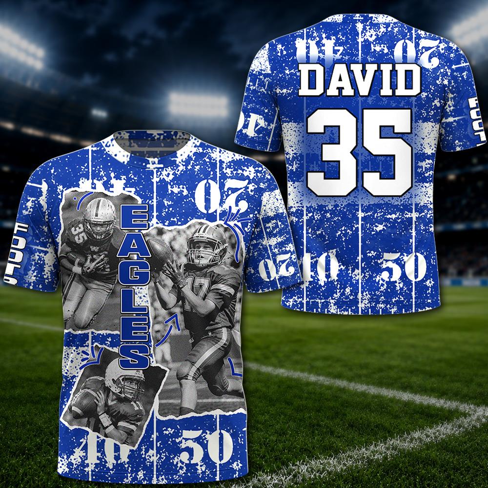 Custom Photo Football Game Day Personalized All Over Print Shirt Custom Team Name K1702 Hv01