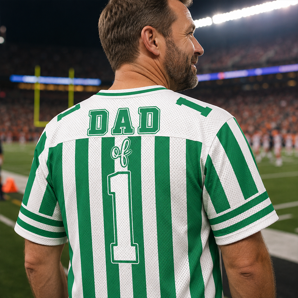 Custom My Heart Is On That Field Striped Football JerseyTeam Spirit Game Day Shirt L0411 Hv01