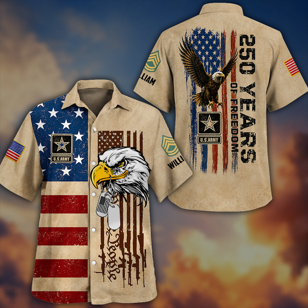 Custom All Over Print Shirt 250 Years Of Freedom Military Shirt We The People Shirt Gift For Veterans K1702 MT2