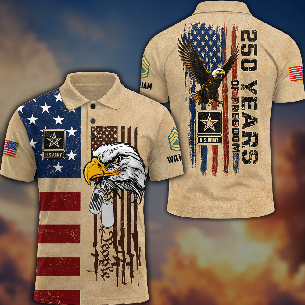 Custom All Over Print Shirt 250 Years Of Freedom Military Shirt We The People Shirt Gift For Veterans K1702 MT2
