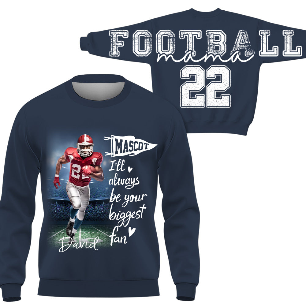 Football Mama - Personalized Shirt For Football Lover - Custom Photo Football Player NA04 VH01