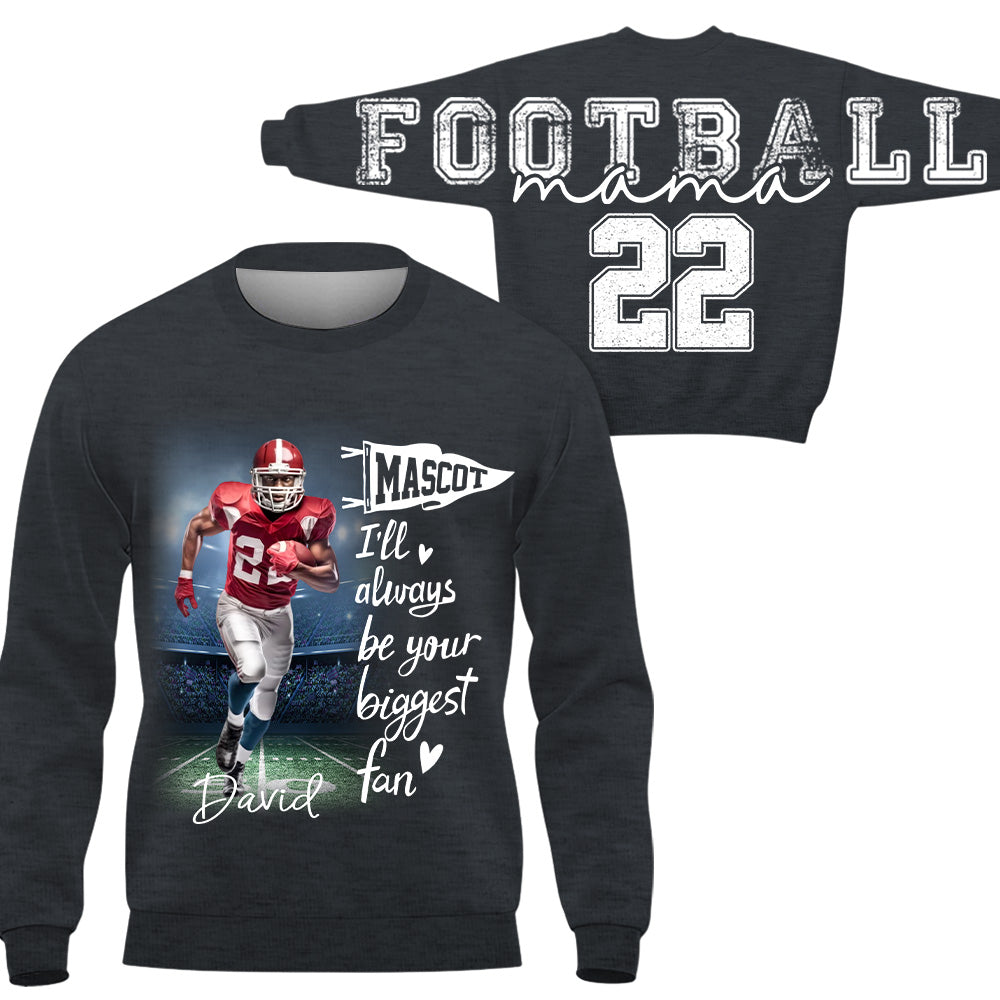 Football Mama - Personalized Shirt For Football Lover - Custom Photo Football Player NA04 VH01