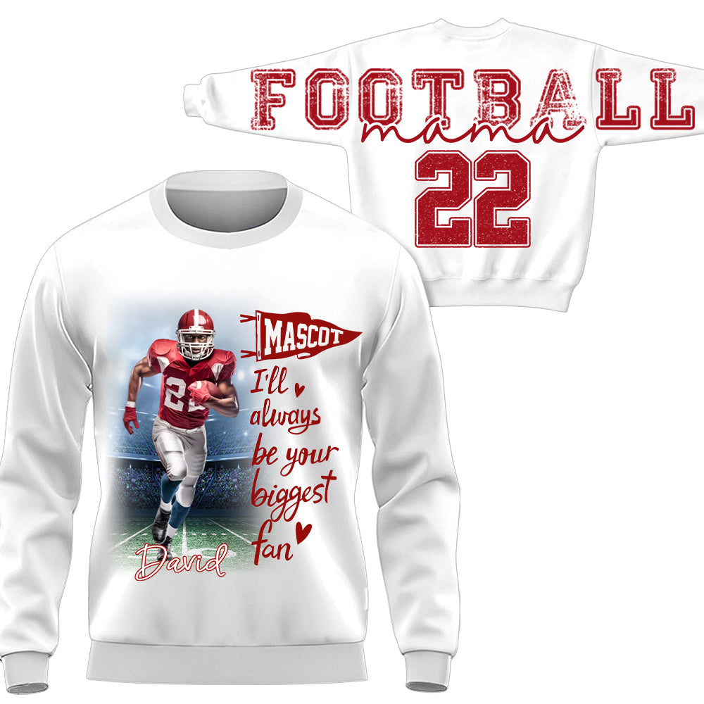 Football Mama - Personalized Shirt For Football Lover - Custom Photo Football Player NA04 VH01