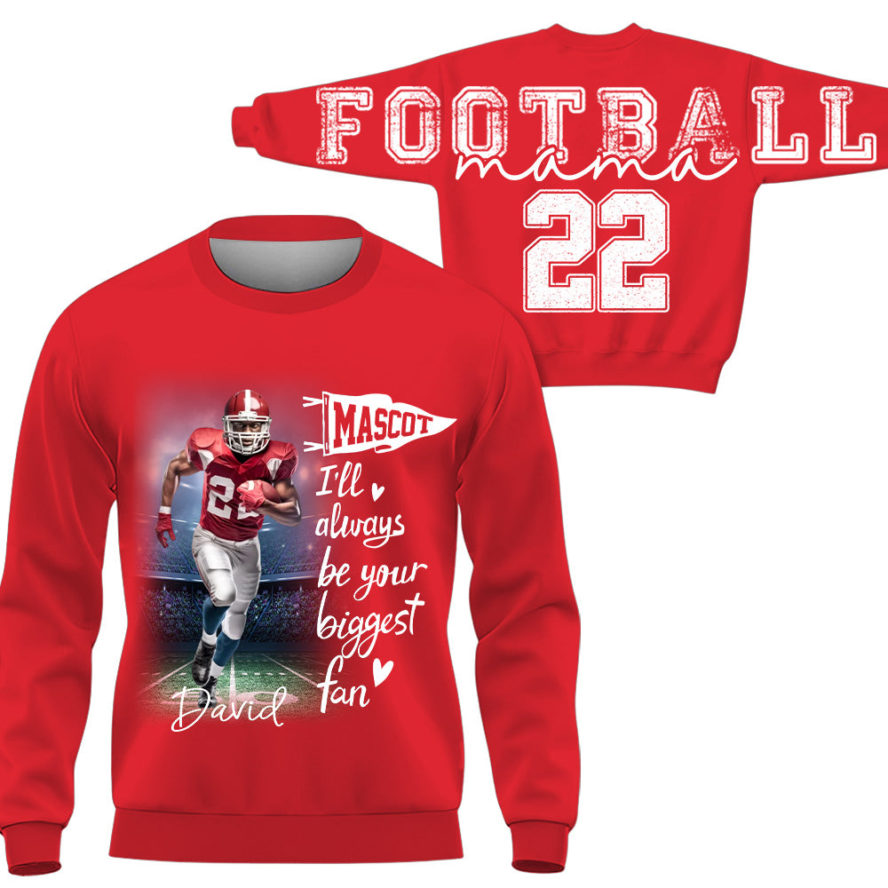Football Mama - Personalized Shirt For Football Lover - Custom Photo Football Player NA04 VH01