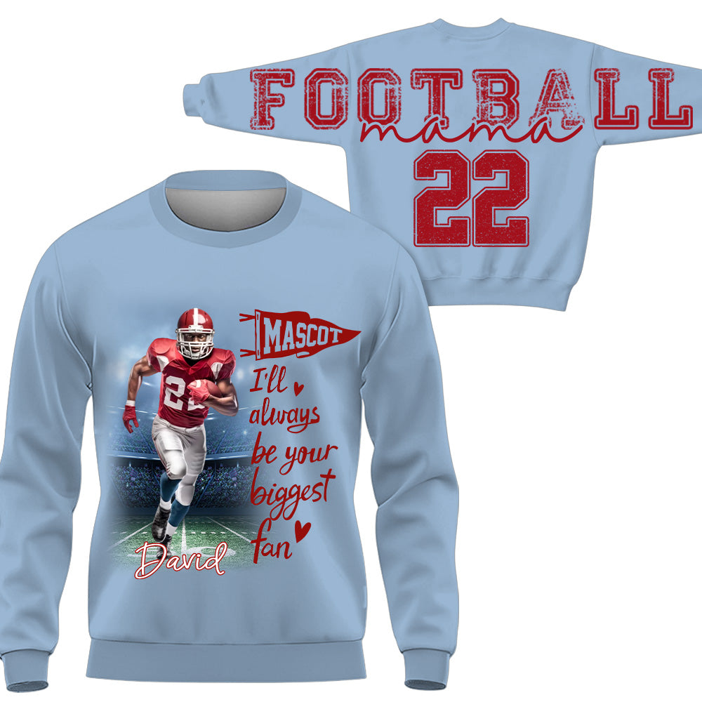 Football Mama - Personalized Shirt For Football Lover - Custom Photo Football Player NA04 VH01