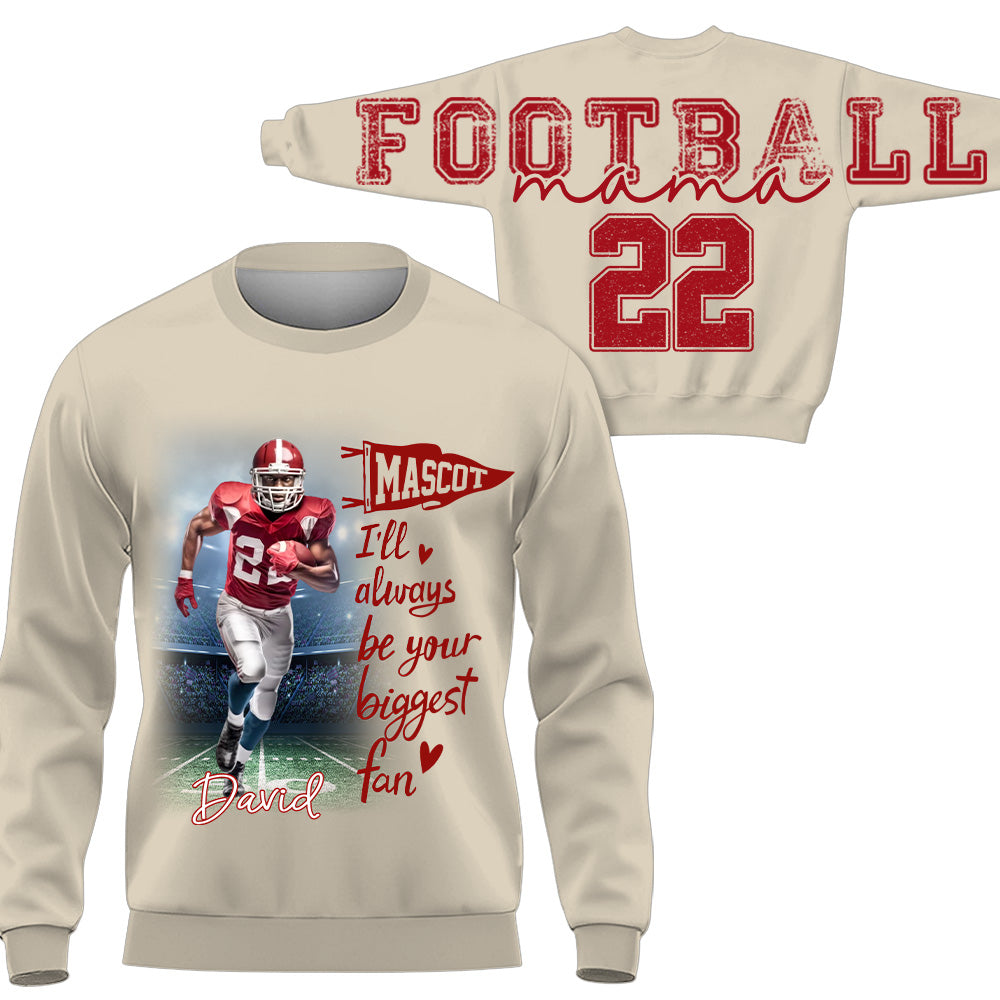 Football Mama - Personalized Shirt For Football Lover - Custom Photo Football Player NA04 VH01